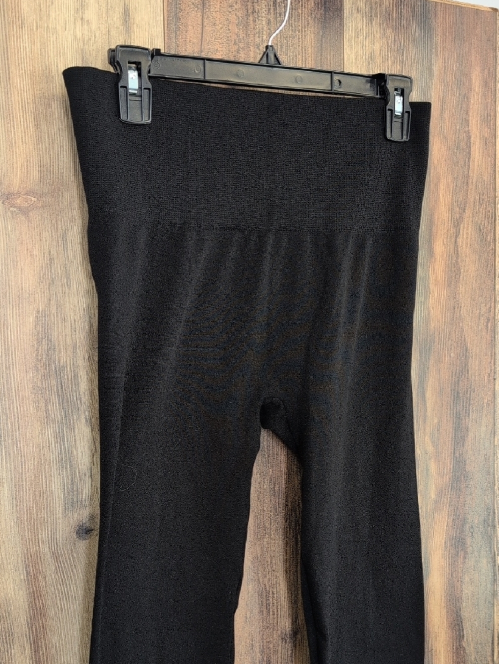 Warner's Black High-Waist Wide Band Seamless Fleece Leggings L/XL         F301
